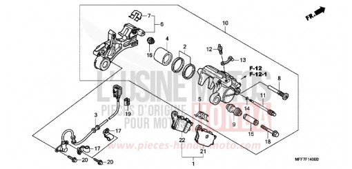 REAR BRAKE CALIPER/SPEED SENSOR XL700VA8 de 2008